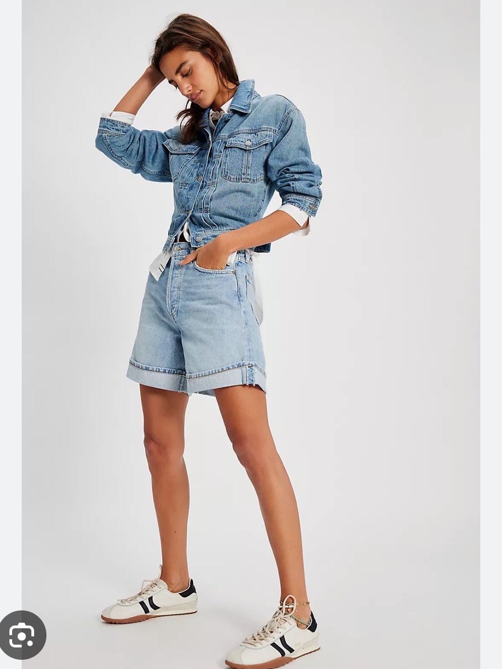 NWT Agolde Dame Cuffed Shorts